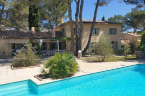 Bastide avec grande piscine face à Sainte Victoire